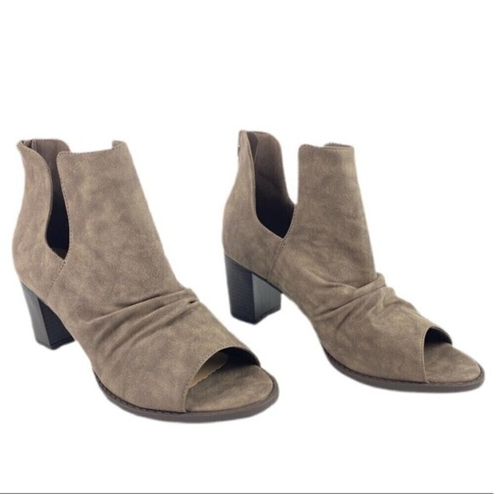 Comfort Est. 1946 Ankle Boots Womens Size 9 Peep Toe Heeled Ladies Zipper Boots